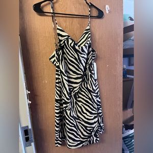 NWT Urban Outfitters Zebra Print Slip Mini Dress